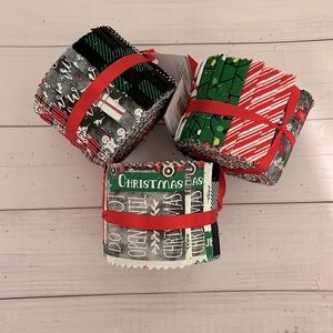 🎄 Christmas Fabric Strips Rolls 🎄
